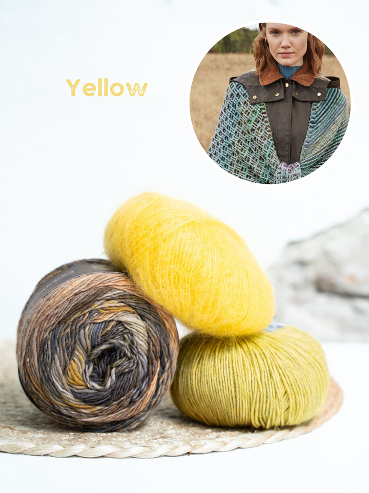 Breipakket Ecopuno Colorissimo Silkhair mozaiek stola