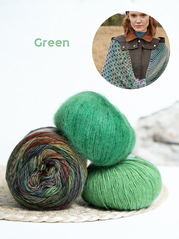 Breipakket Ecopuno Colorissimo Silkhair mozaiek stola