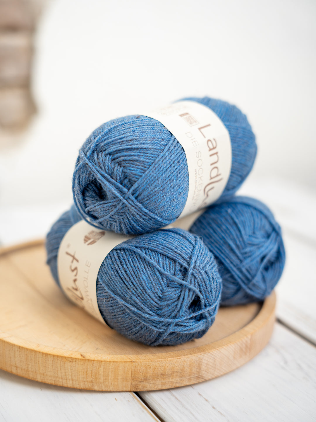 Landlust die Sockenwolle 50G Mélange 1604 Jeansblauw