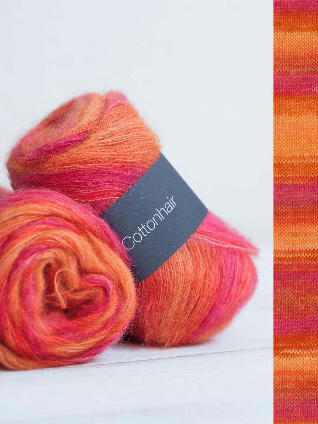 Cottonhair 101 kreeft/oranje/lichtoranje/roze/fuchsia/roest