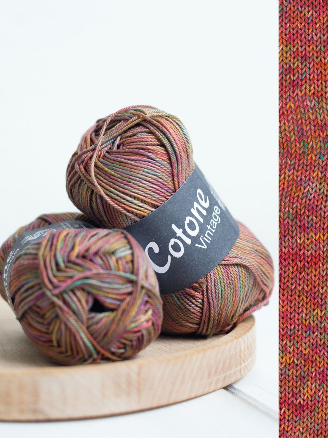 Cotone Vintage 265 Rood / Oranje / Grijsgroen