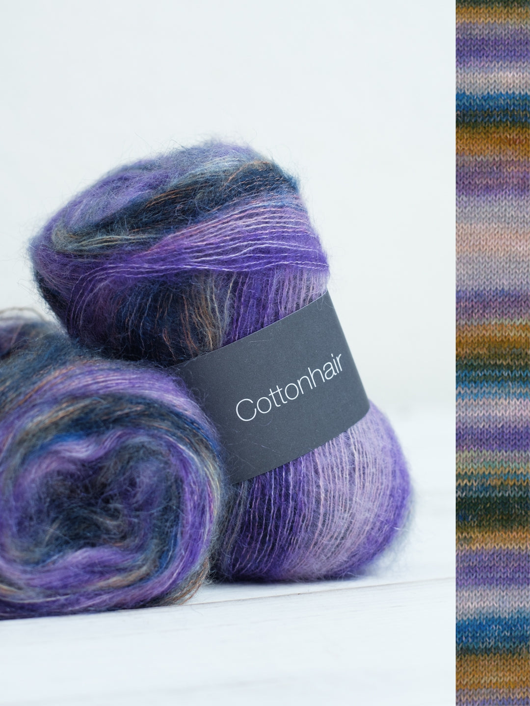 Cottonhair 104 Oker/lichtgrijs/paars/roze/jeansblauw/antraciet