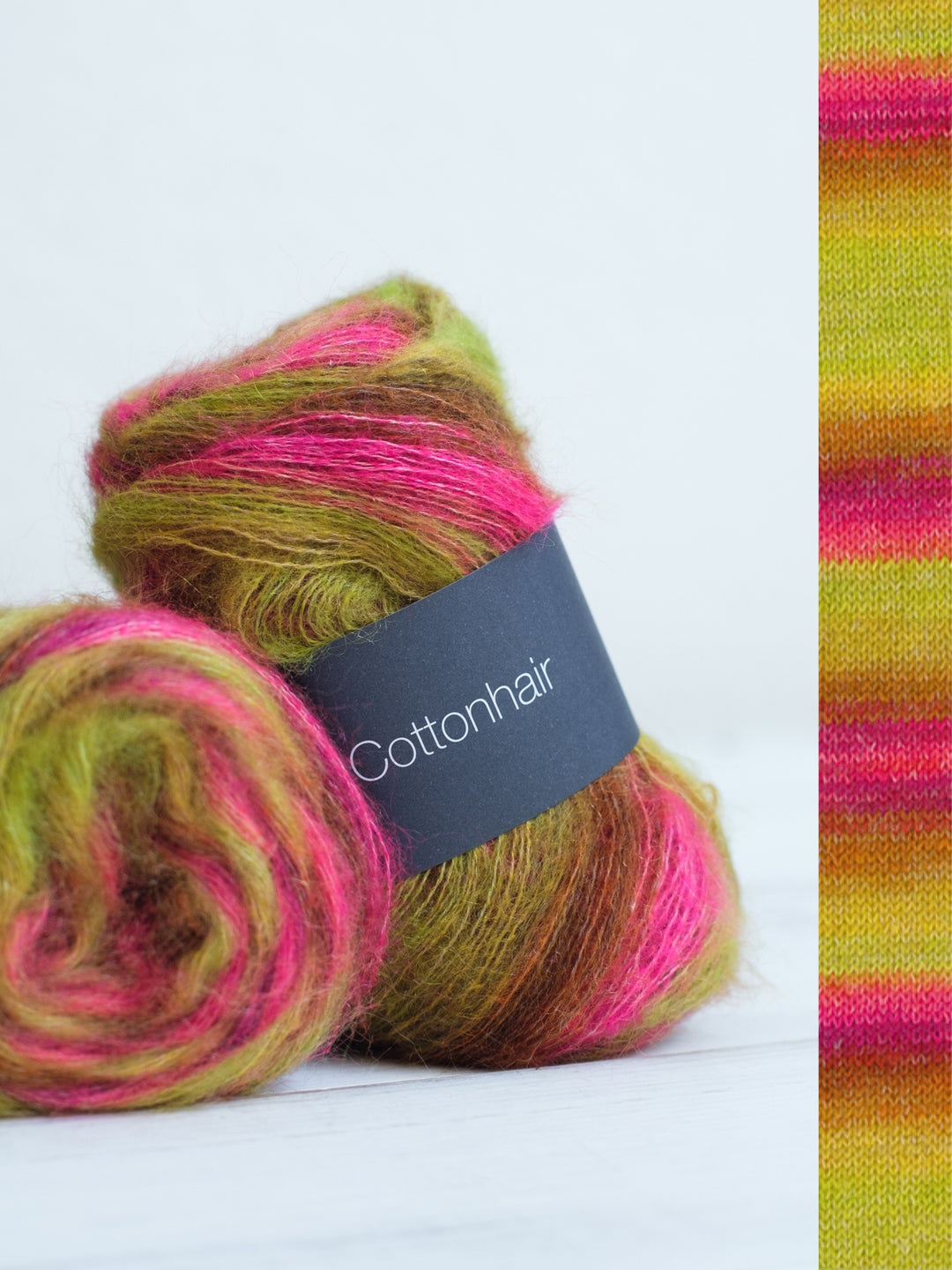 Cottonhair 107 Limoen/neonroze/fuchsia/bruin/oranje/citrusgeel