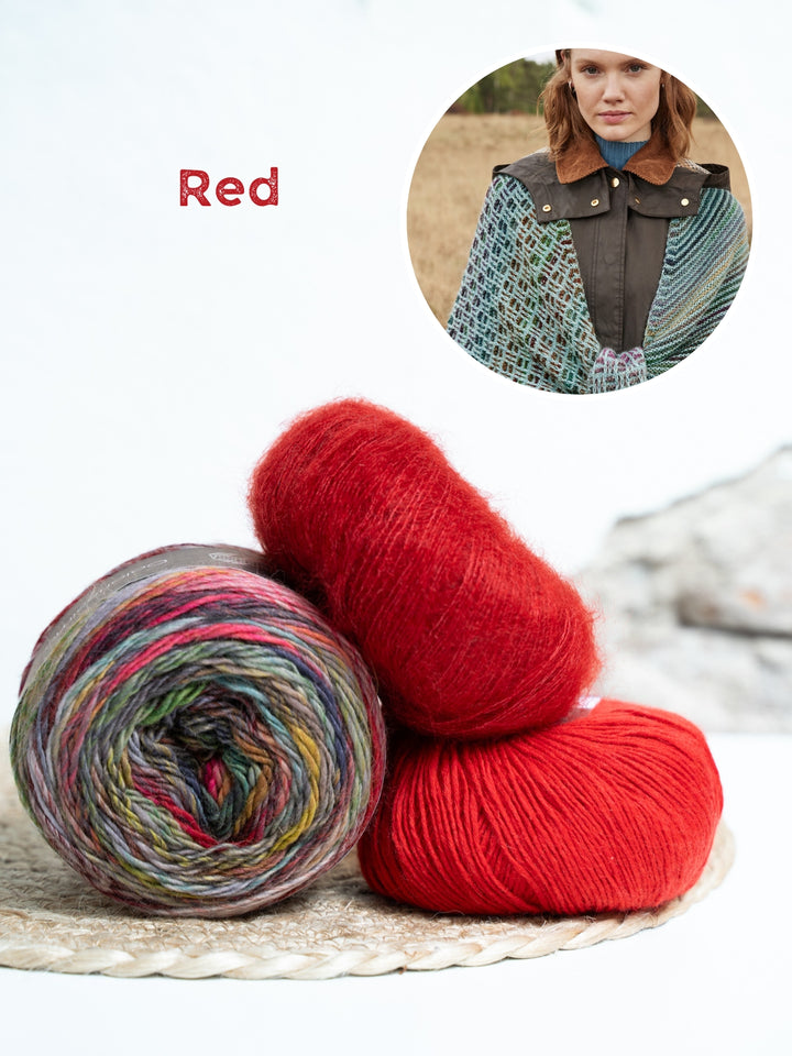 Breipakket Ecopuno Colorissimo Silkhair mozaiek stola