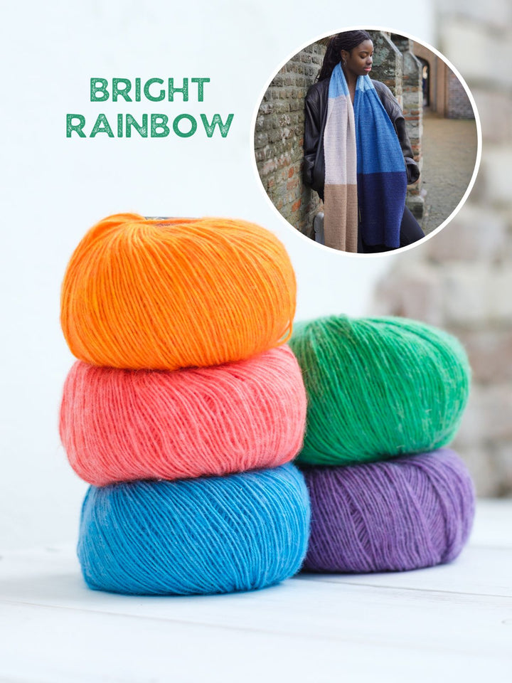 Haakpakket Ecopuno Colorblock sjaal