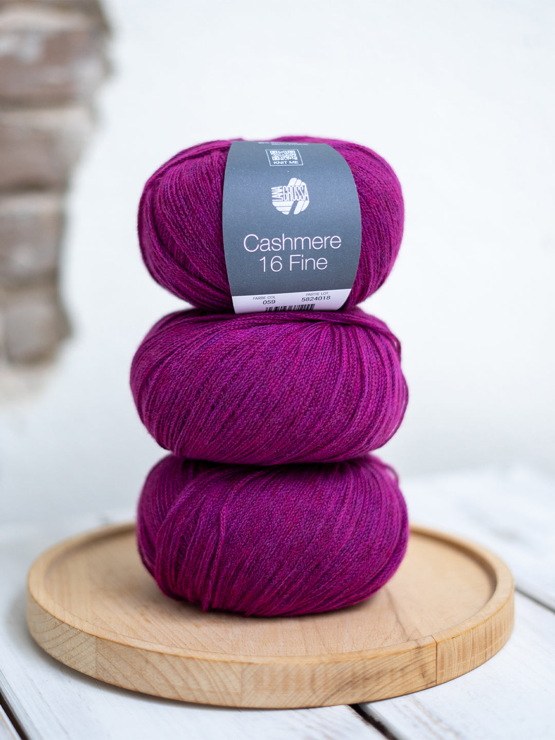 Cashmere 16 Fine 059 Donker fuchsia