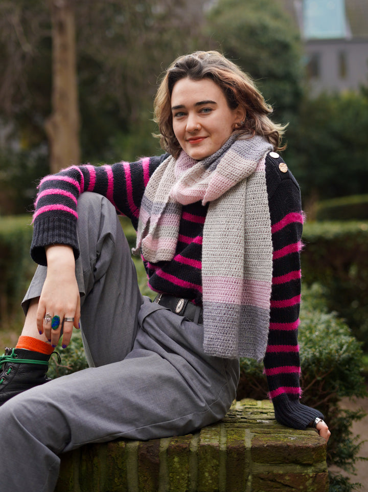 Haakpakket Ecopuno Colorblock sjaal