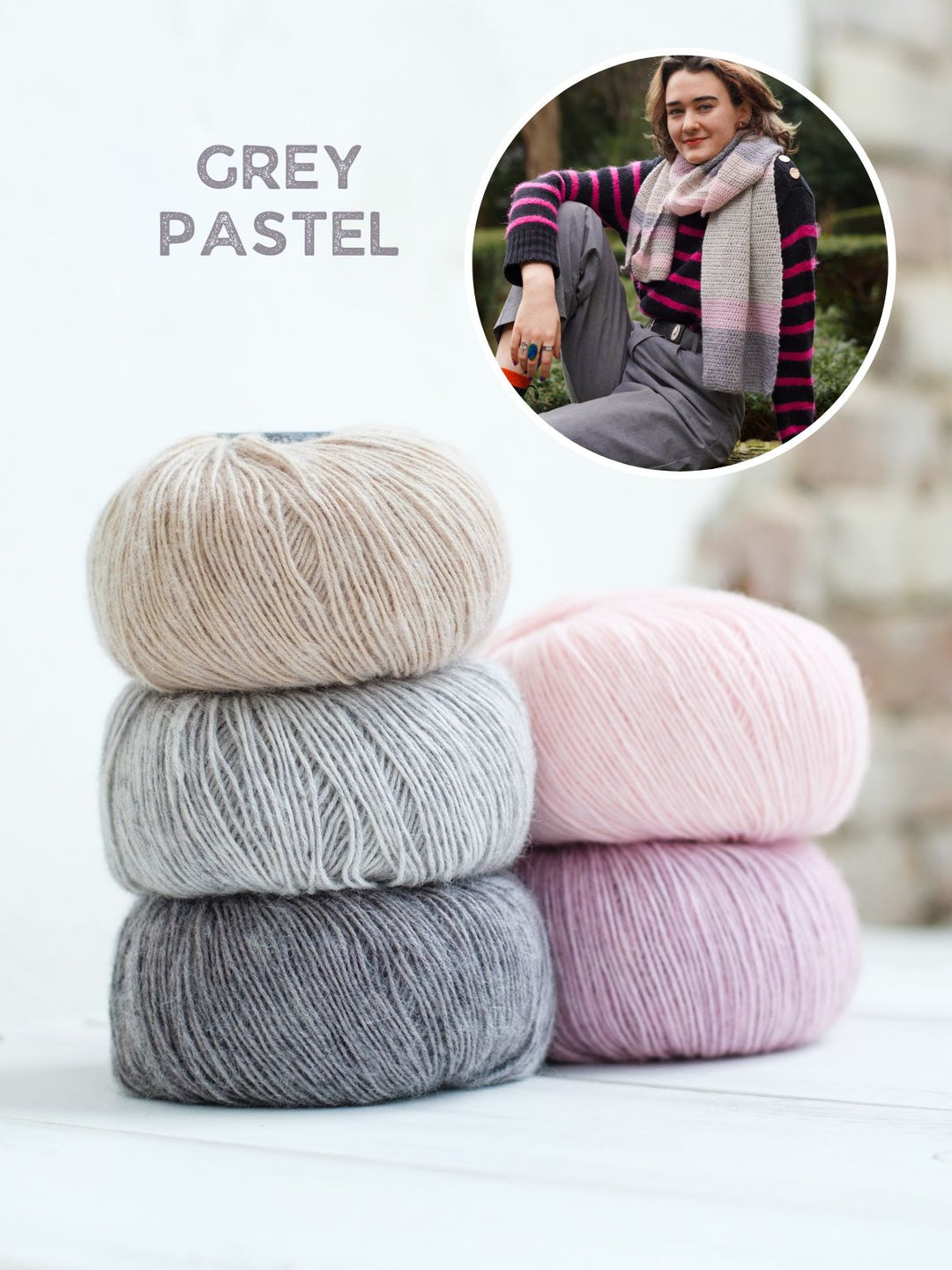 Haakpakket Ecopuno Colorblock sjaal