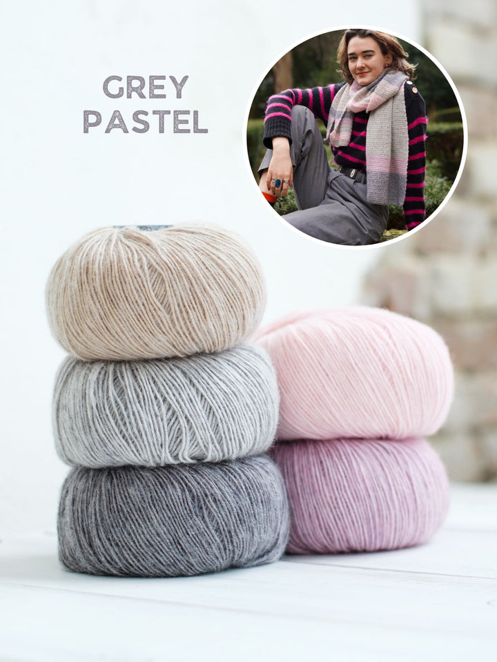 Haakpakket Ecopuno Colorblock sjaal