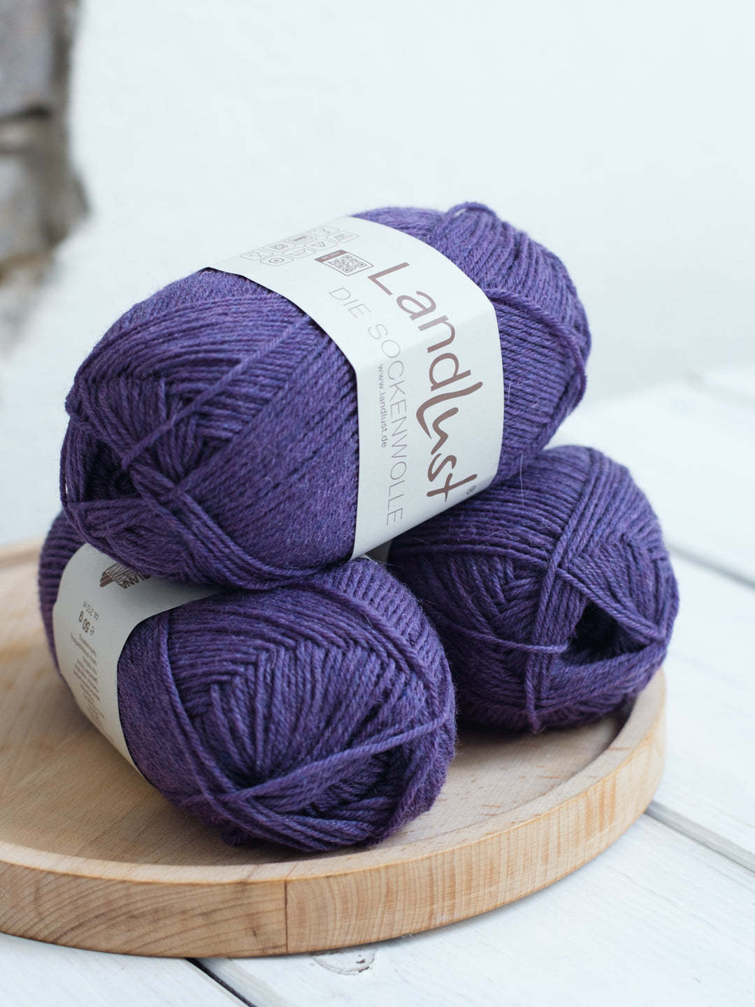 Landlust die Sockenwolle 50G Mélange 1601 Donkerviolet