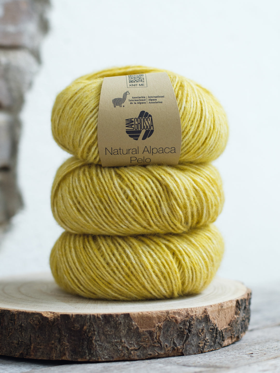 Natural Alpaca Pelo 027 Mosterdgeel gemeleerd