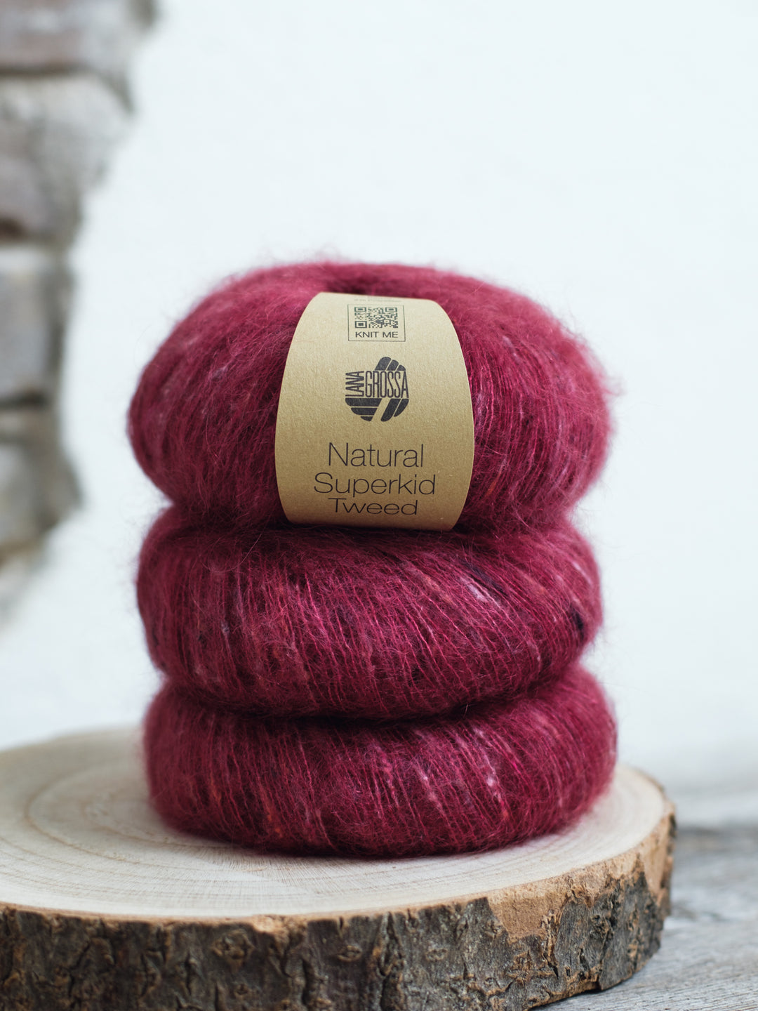 Natural Superkid Tweed 612 Dieprood