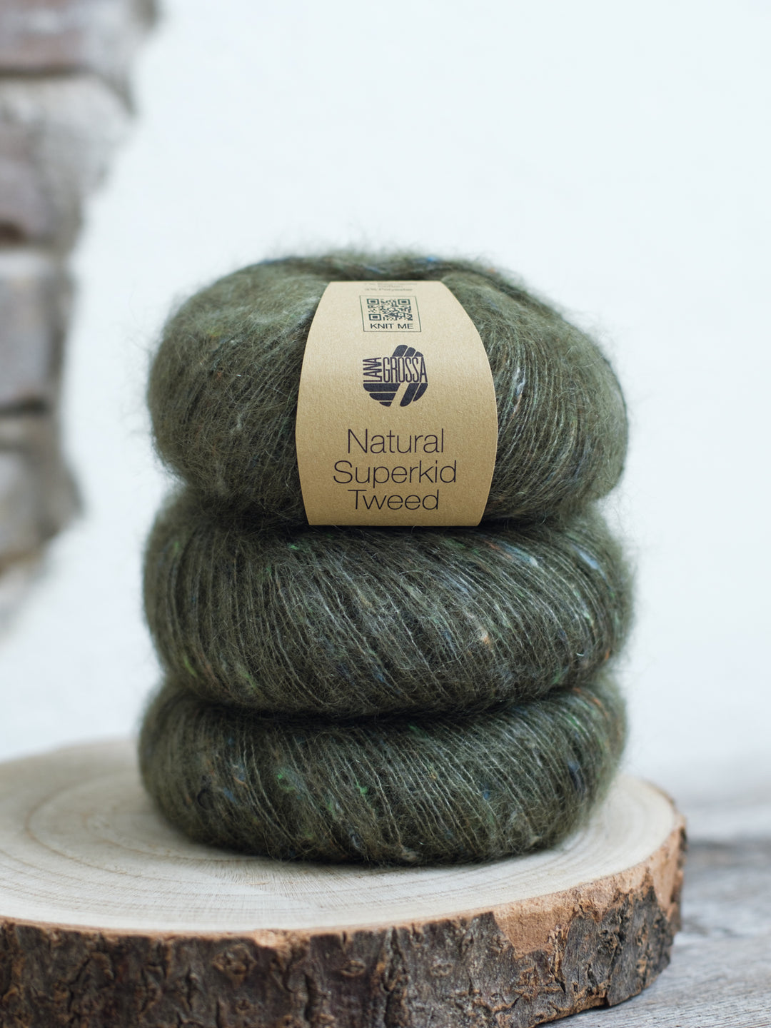 Natural Superkid Tweed 616 Olijfgroen