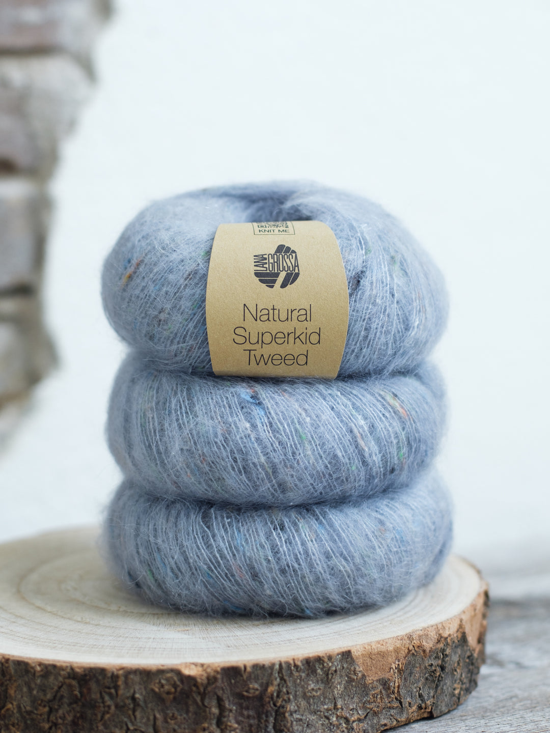Natural Superkid Tweed 618 Lichtblauw
