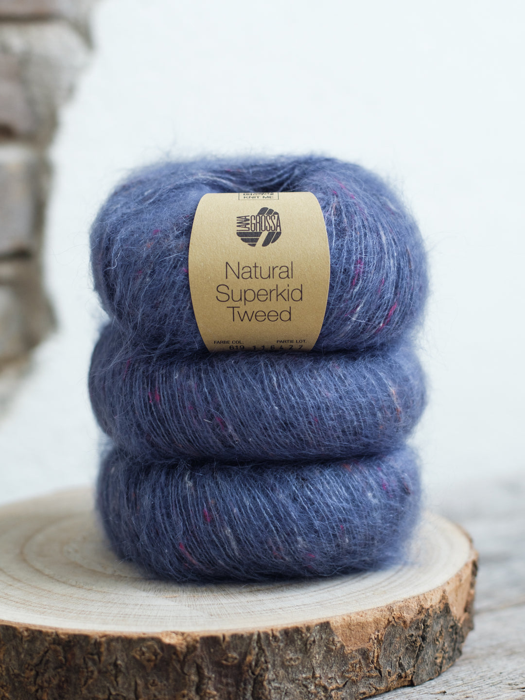 Natural Superkid Tweed 619 Donkerblauw