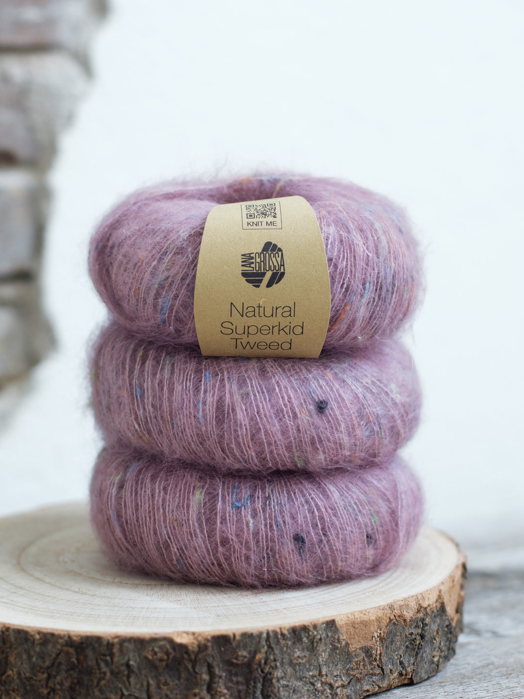 Natural Superkid Tweed 621 Roze