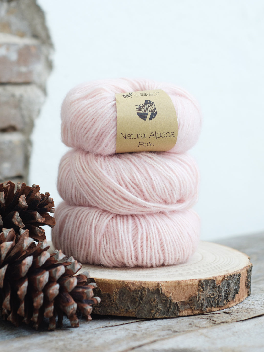 Natural Alpaca Pelo 011 Zachtroze gemeleerd