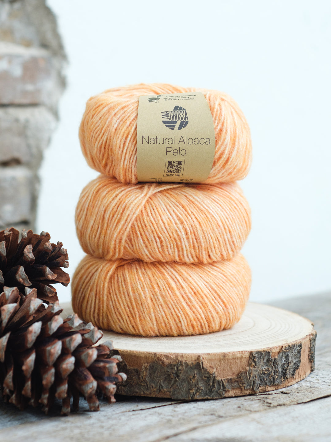 Natural Alpaca Pelo 019 Abrikoos gemeleerd