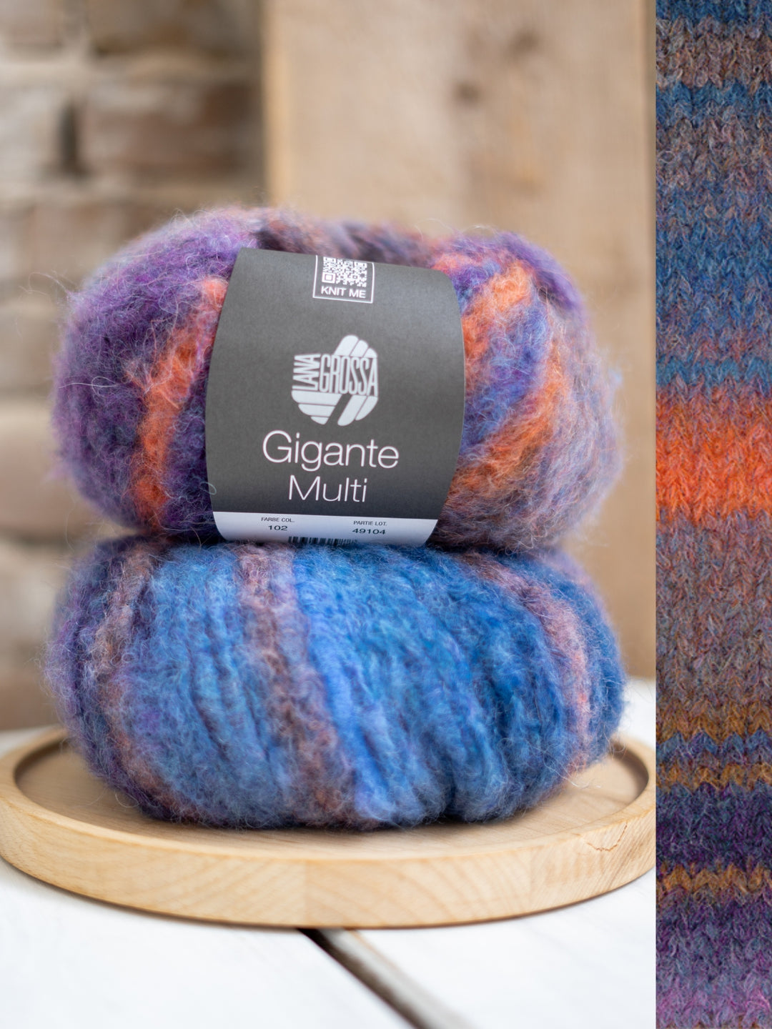 Gigante Multi 102 Grijsbruin/petrolblauw/madarijn/grijsrood/donkerviolet/paars