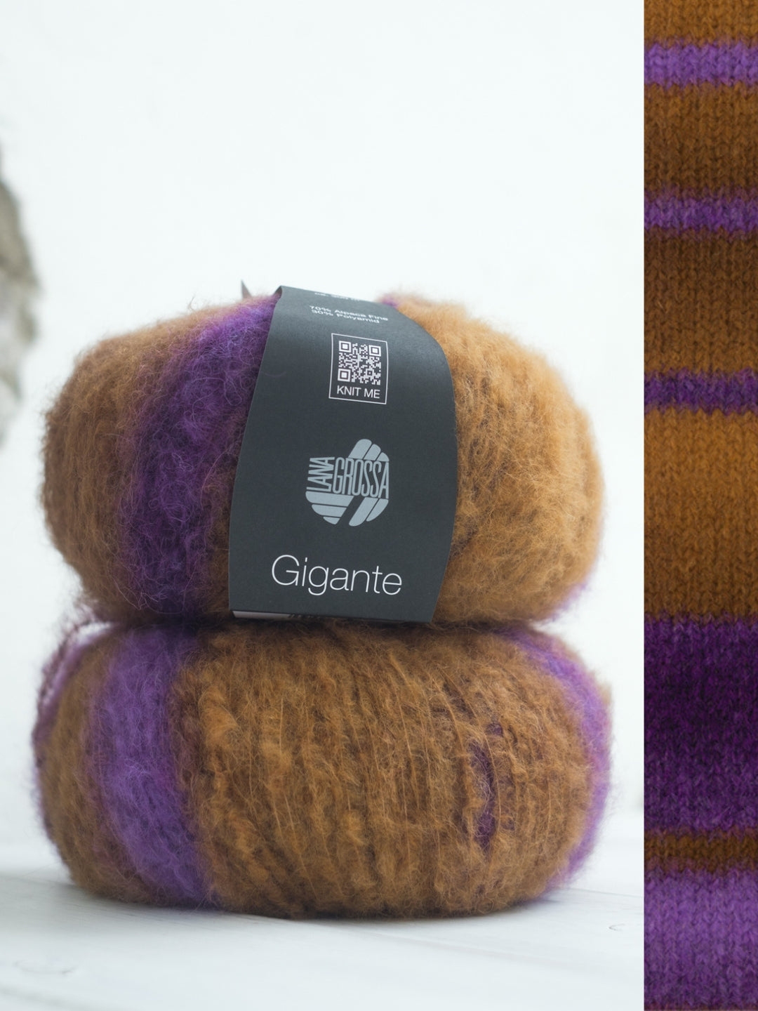Gigante 004 Paars / kaki / amber / donkerpaars / grijslila