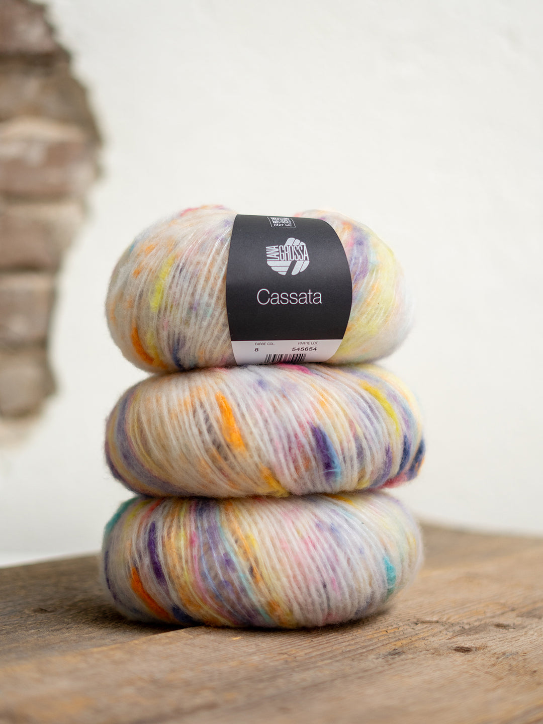 Cassata 008 Wit/oranje/violet/lichtblauw/geel