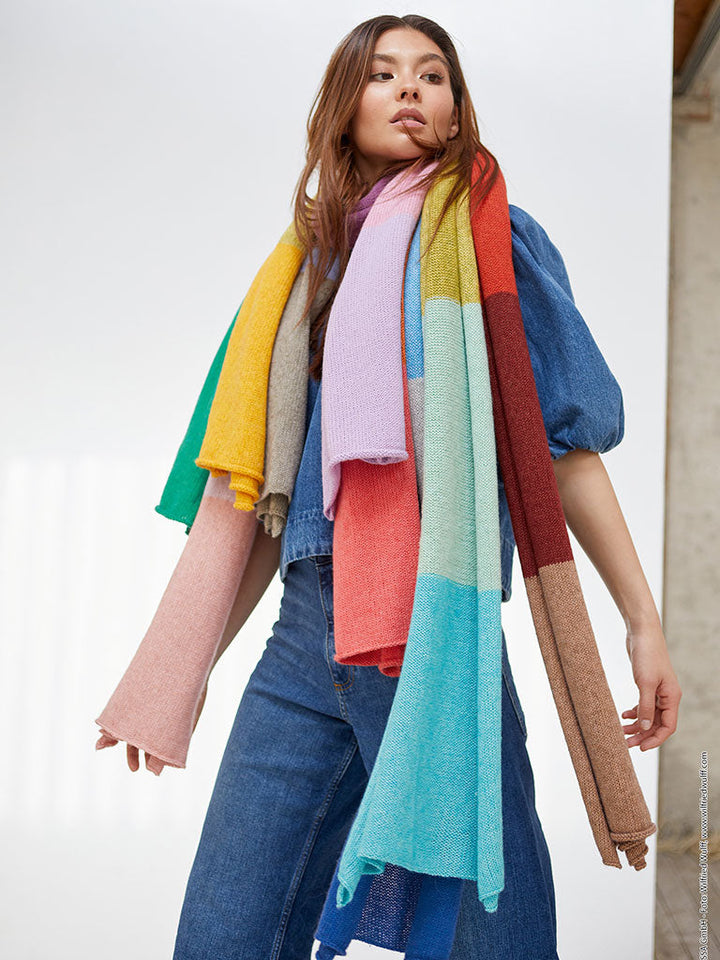 Haakpakket Ecopuno Colorblock sjaal