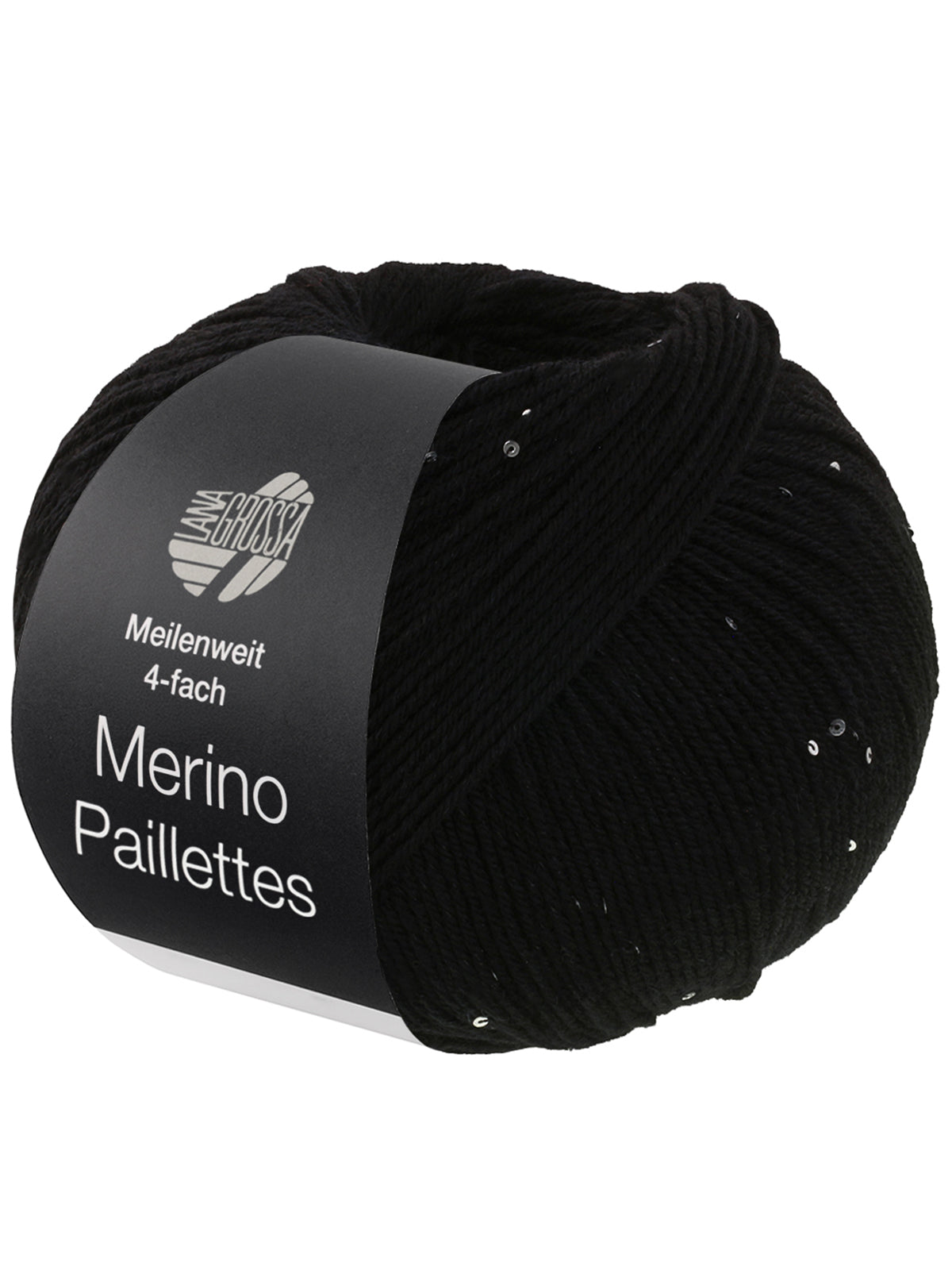 Meilenweit 100 Merino Paillettes 2310 Zwart