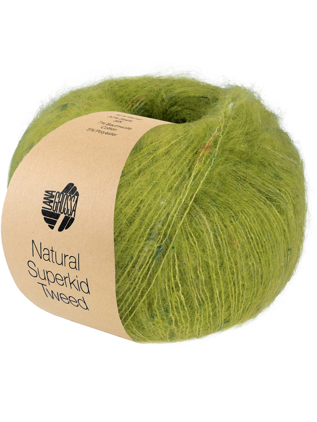 Natural Superkid Tweed 645 Kiwigroen