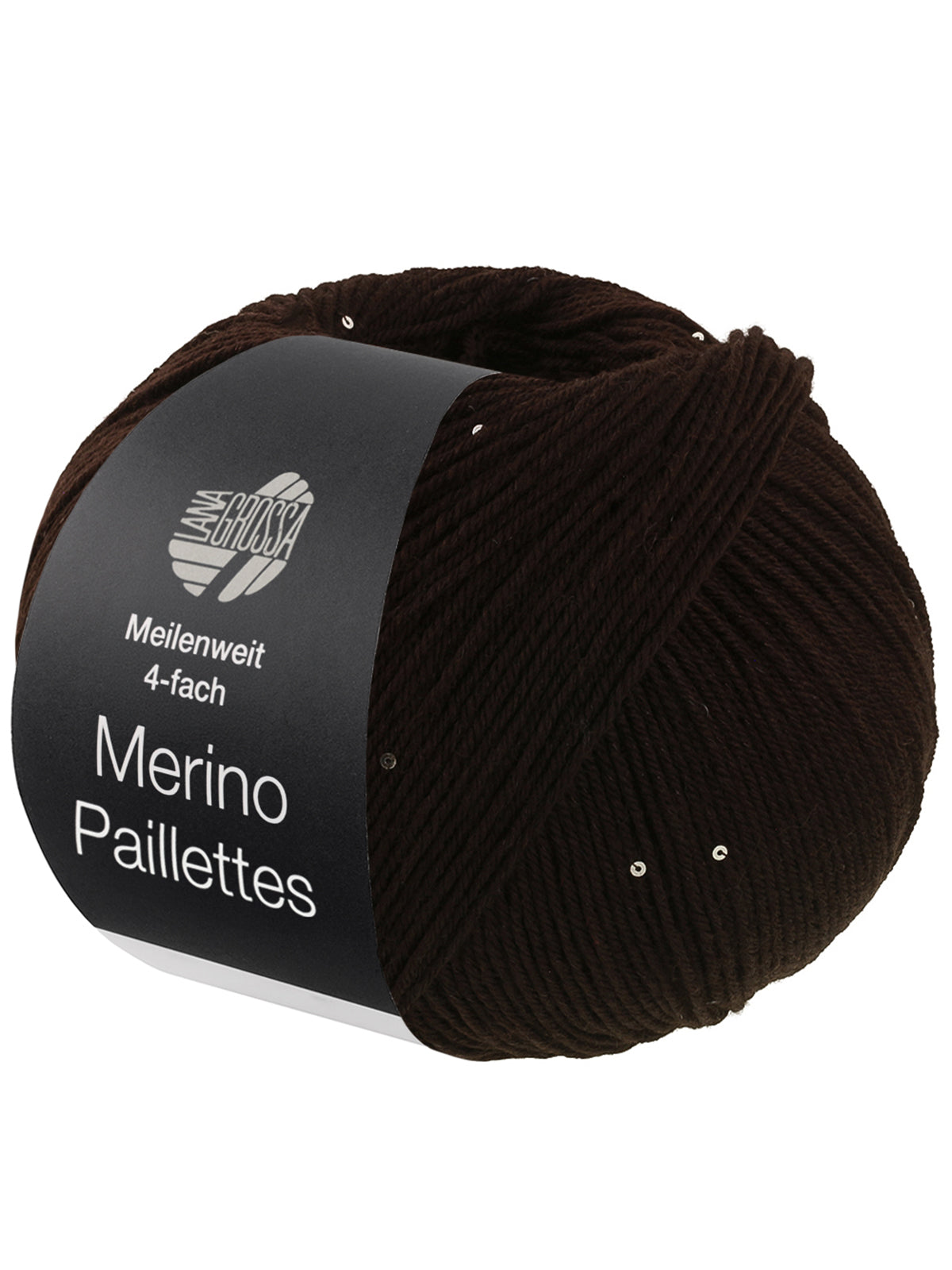 Meilenweit 100 Merino Paillettes 2309 Zwartbruin