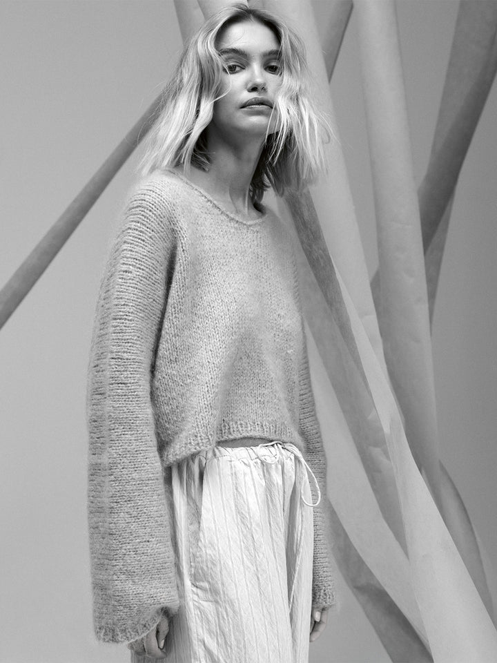 Breipakket Mohair Di Gio trui met V-hals
