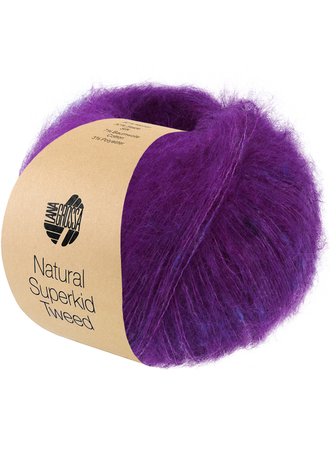 Natural Superkid Tweed 642 Donkerpaars