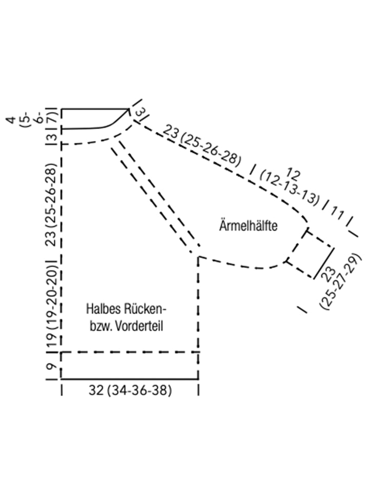Breipakket Gomitolo Gala top-down raglantrui
