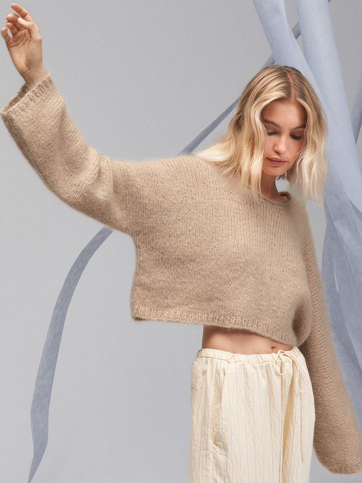 Breipakket Mohair Di Gio trui met V-hals