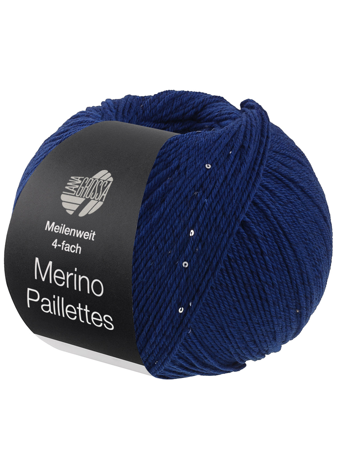 Meilenweit 100 Merino Paillettes 2304 Donkerblauw