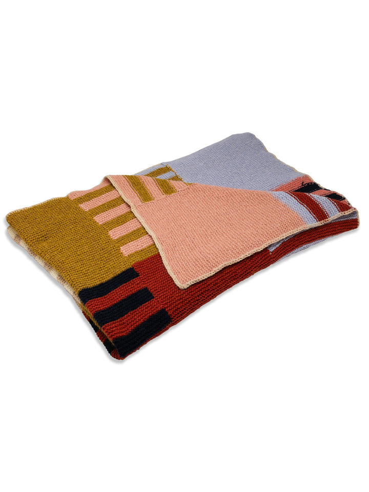 Breipakket Brigitte no. 2 blokjes deken met strepen