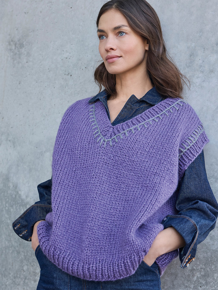 Breipakket Winter Softness top-down spencer met v-hals