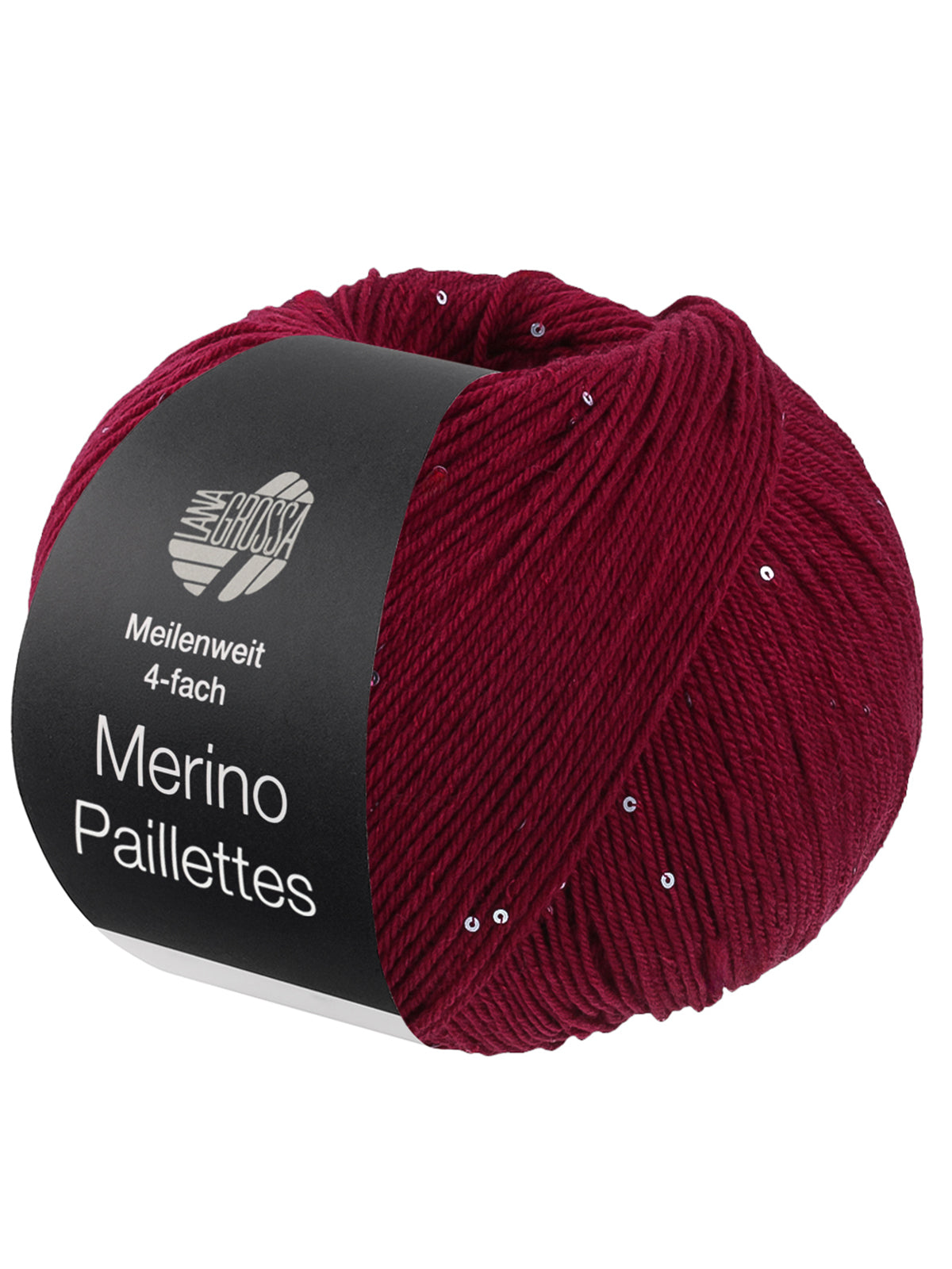 Meilenweit 100 Merino Paillettes 2302 Donkerrood