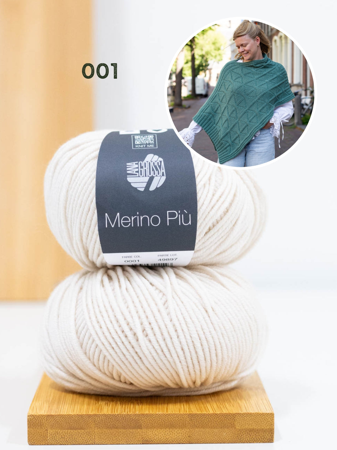Breipakket Più Poncho - Knotten Design