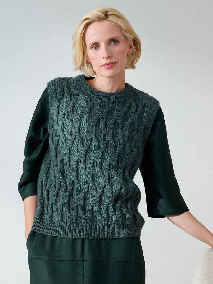 Breipakket Cool Merino spencer met textuur