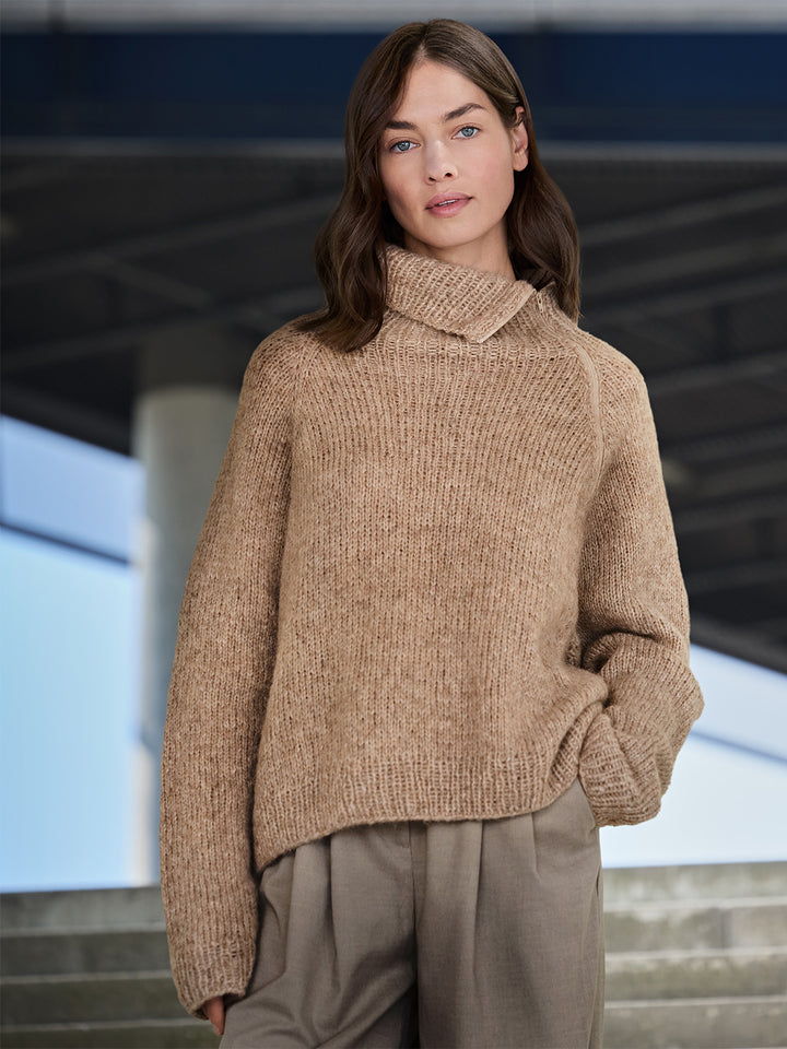 Breipakket Alpaca Air II top-down coltrui met rits