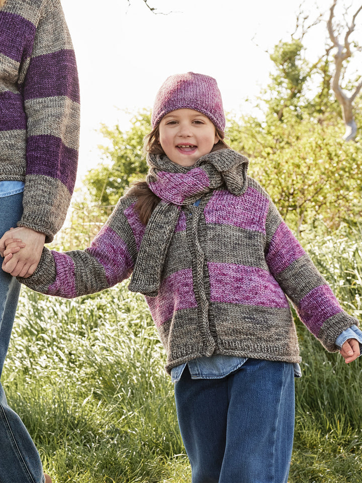 Breipakket Vintage Chunky top-down strepenvest - kids
