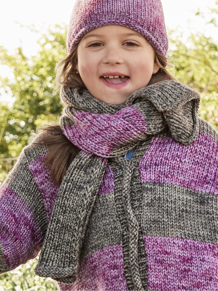 Breipakket Vintage Chunky strepensjaal - kids