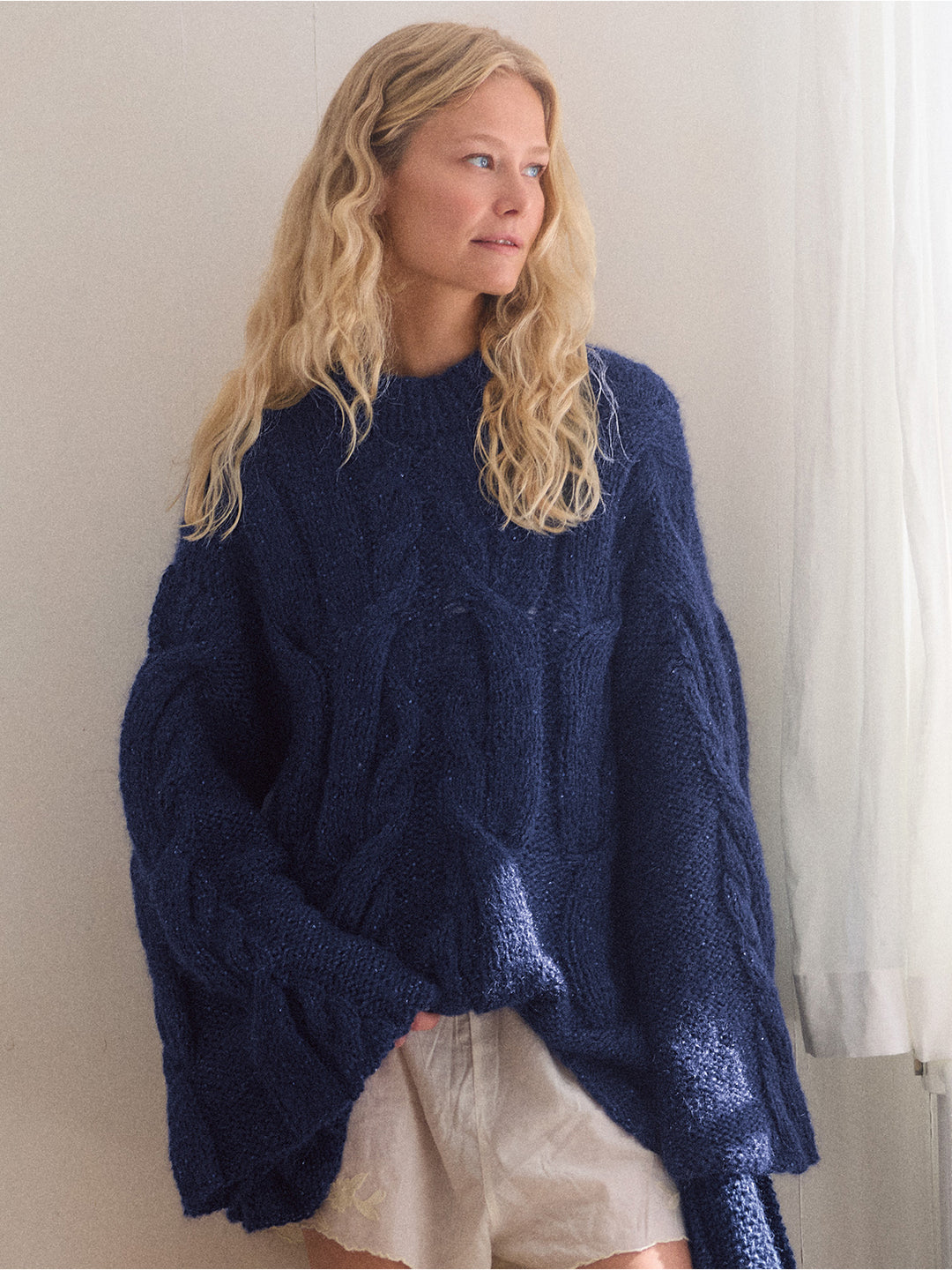 Breipakket Mohair di Gio &amp; Glamour kabeltrui in A-lijn