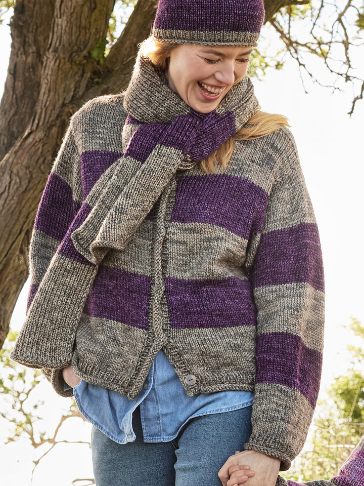 Breipakket Vintage Chunky top-down strepenvest