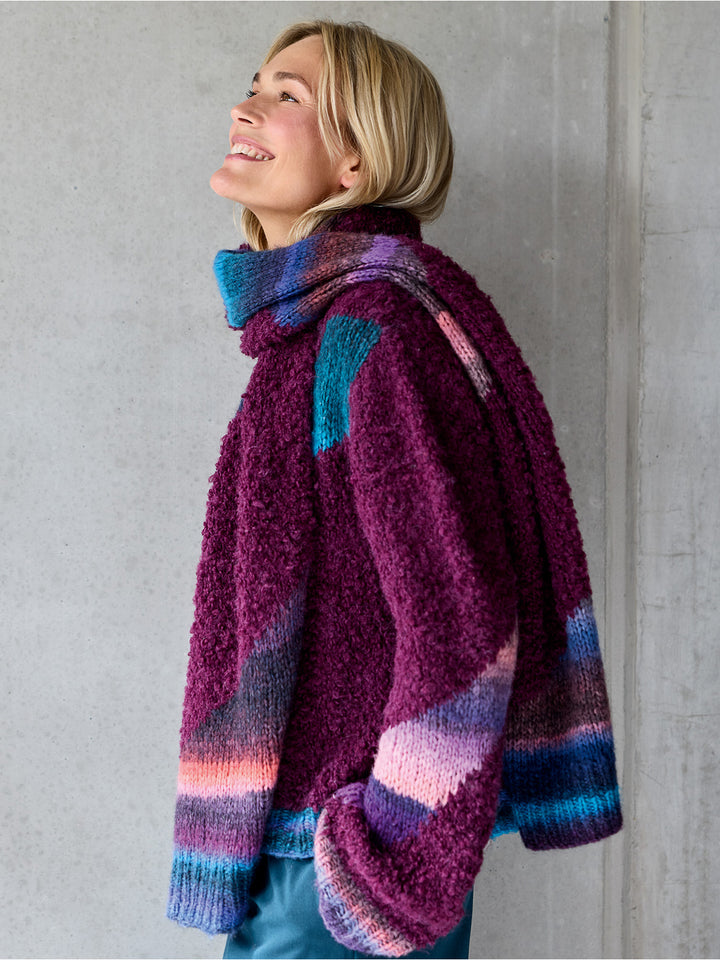 Breipakket Orsetto Bomba sjaal met intarsia