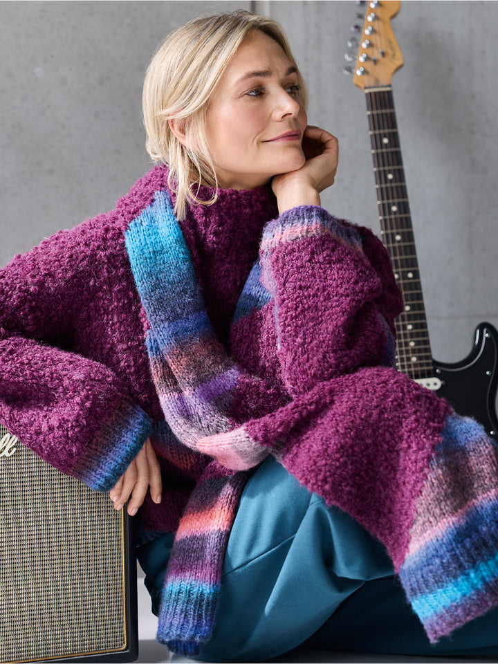 Breipakket Orsetto Bomba sjaal met intarsia