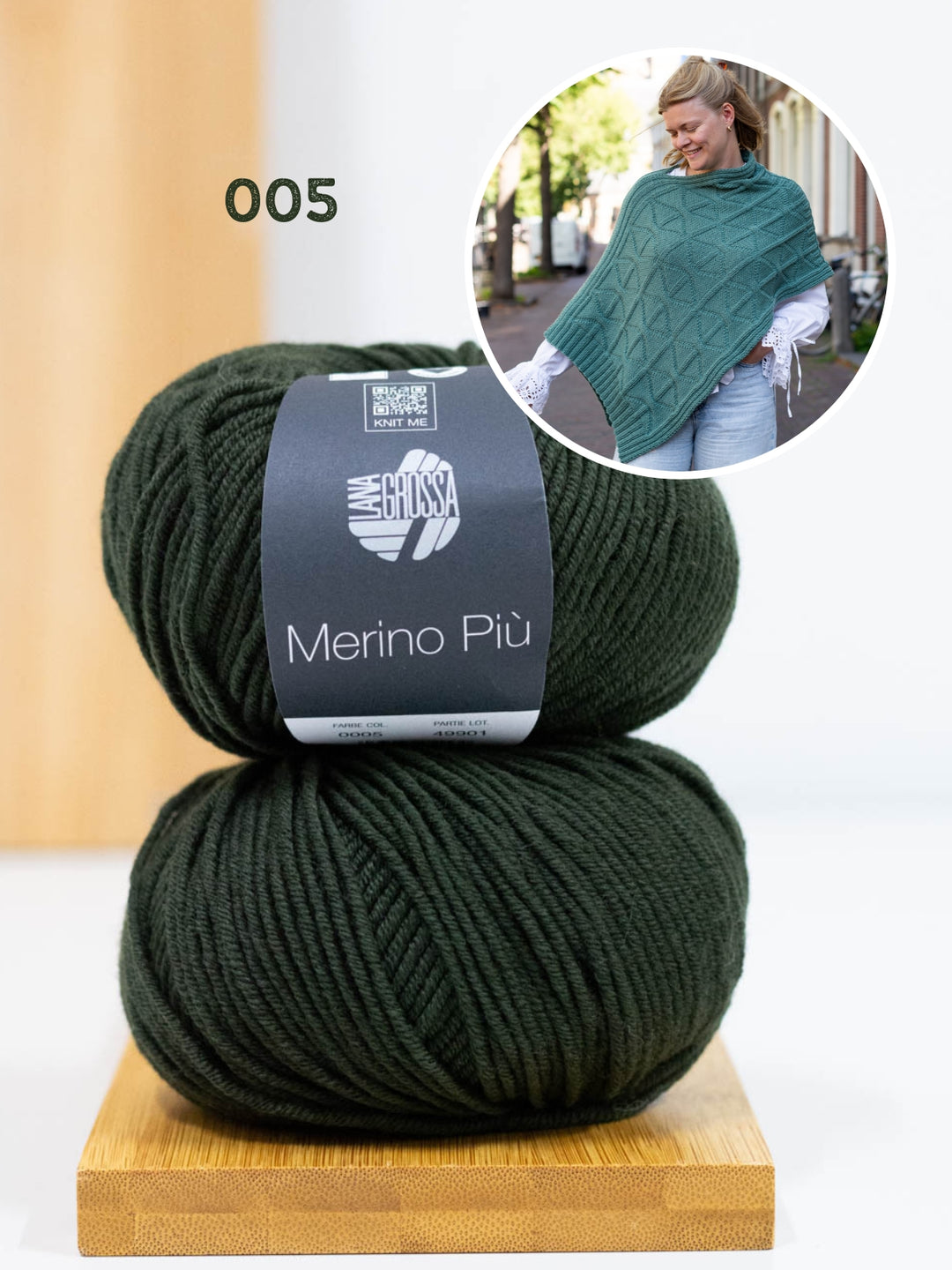 Breipakket Più Poncho - Knotten Design