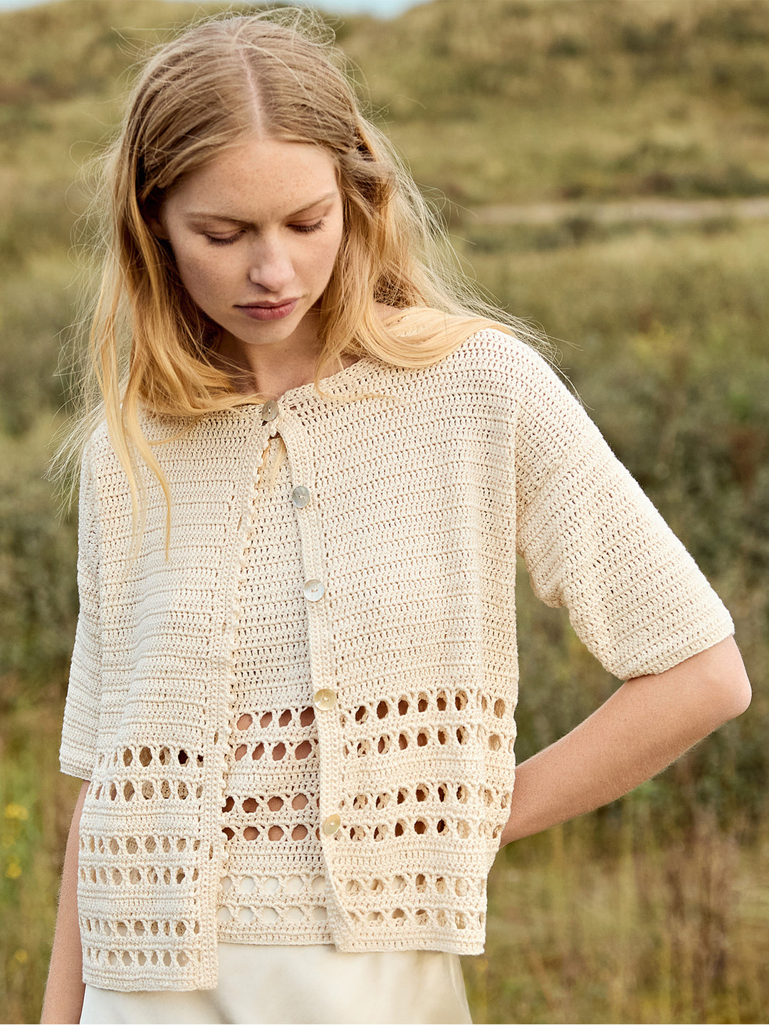 Haakpakket Summer Cashmere top met ajourpatroon