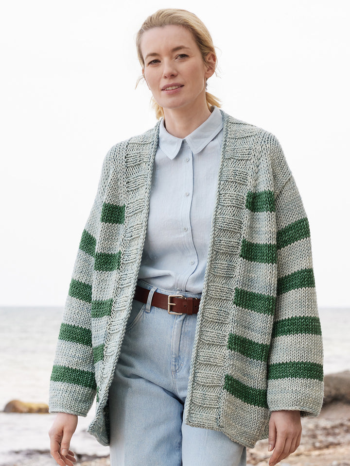 Breipakket Vintage Superchunky top-down strepenvest