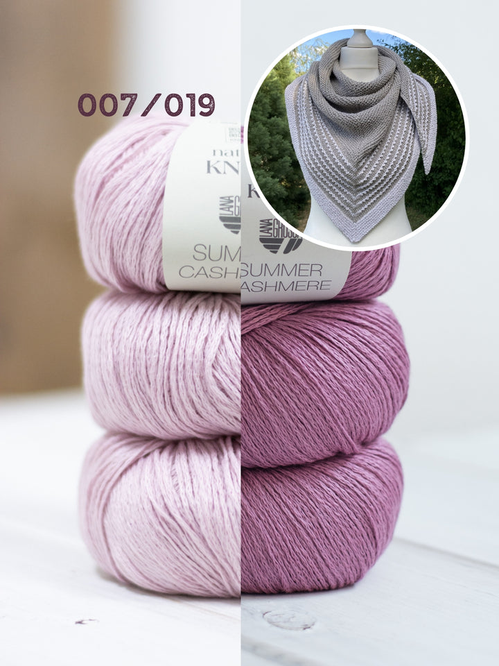 Breipakket Lizas Tuch Pearly Lines - Summer Cashmere